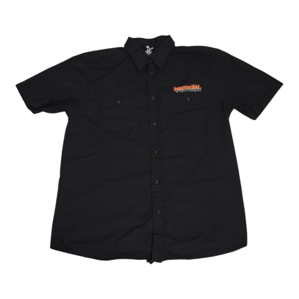 Jagermeister Button‎ Up Short Sleeve Men's Shirt Size XL
